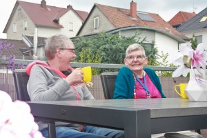 Auf dem Balkon in der Friedrichstraße